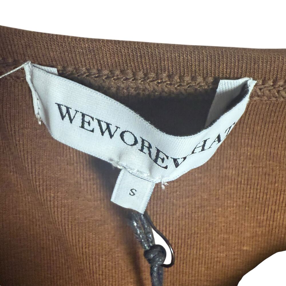 WeWoreWhat Pull-On Saddle Brown Jersey Midi Skirt Size Small - Picture 6 of 8